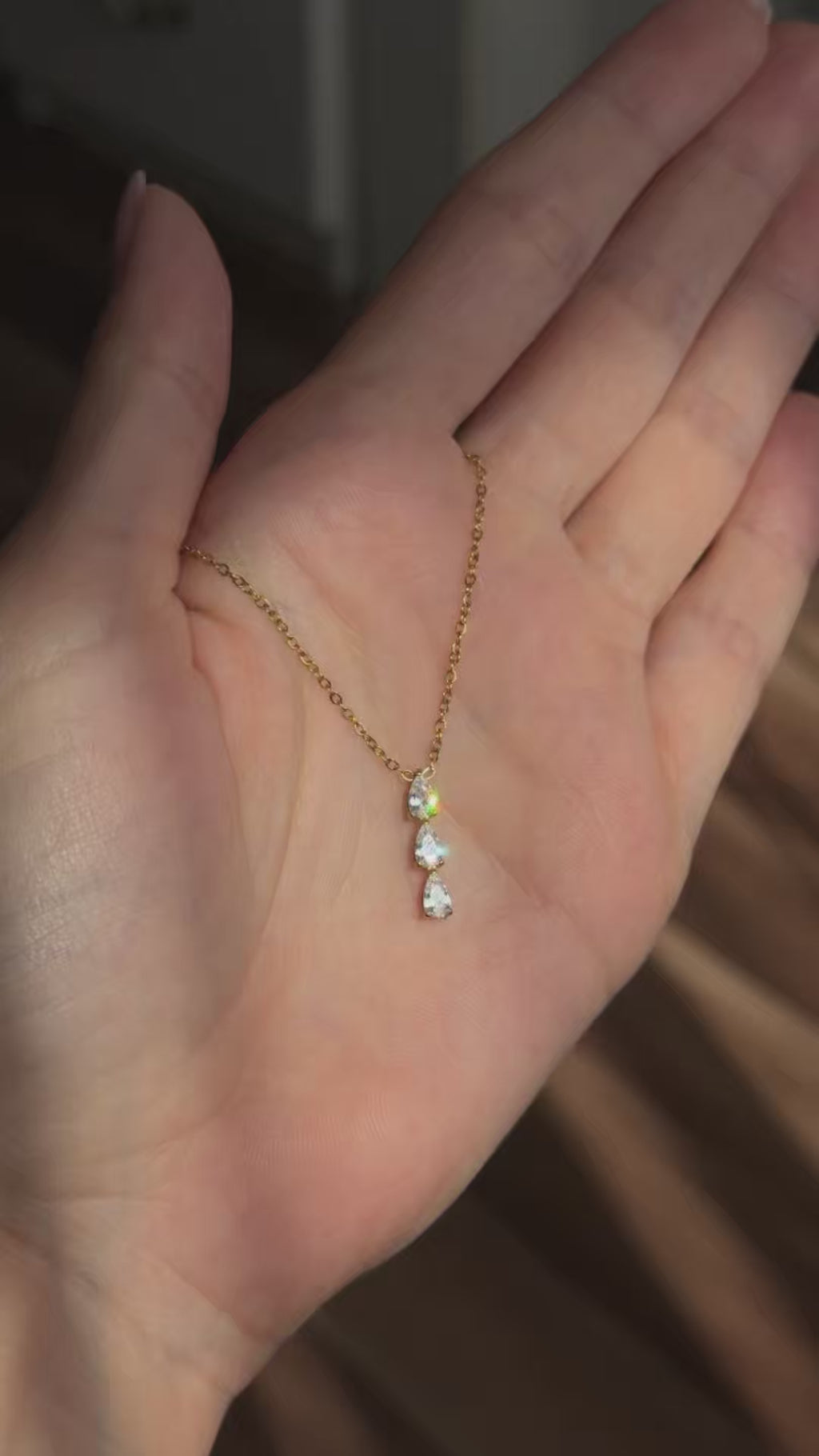 COLIER GOLD TEARDROP